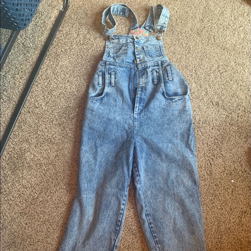 Vintage stuffed shirt overalls